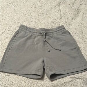 TNA Gray Athletic Shorts with Elastic Waistband and Drawstring